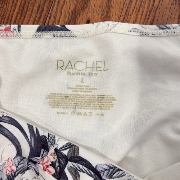 RACHEL Rachel Roy High Waisted Side Lace Swim Bottom-NWOT White Floral Large - Picture 7 of 7